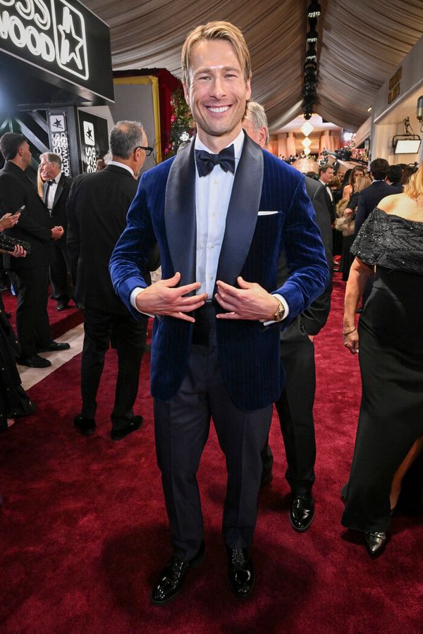 Glen Powell arrives at the 83RD ANNUAL GOLDEN GLOBES®, airing live from the Beverly  Photo