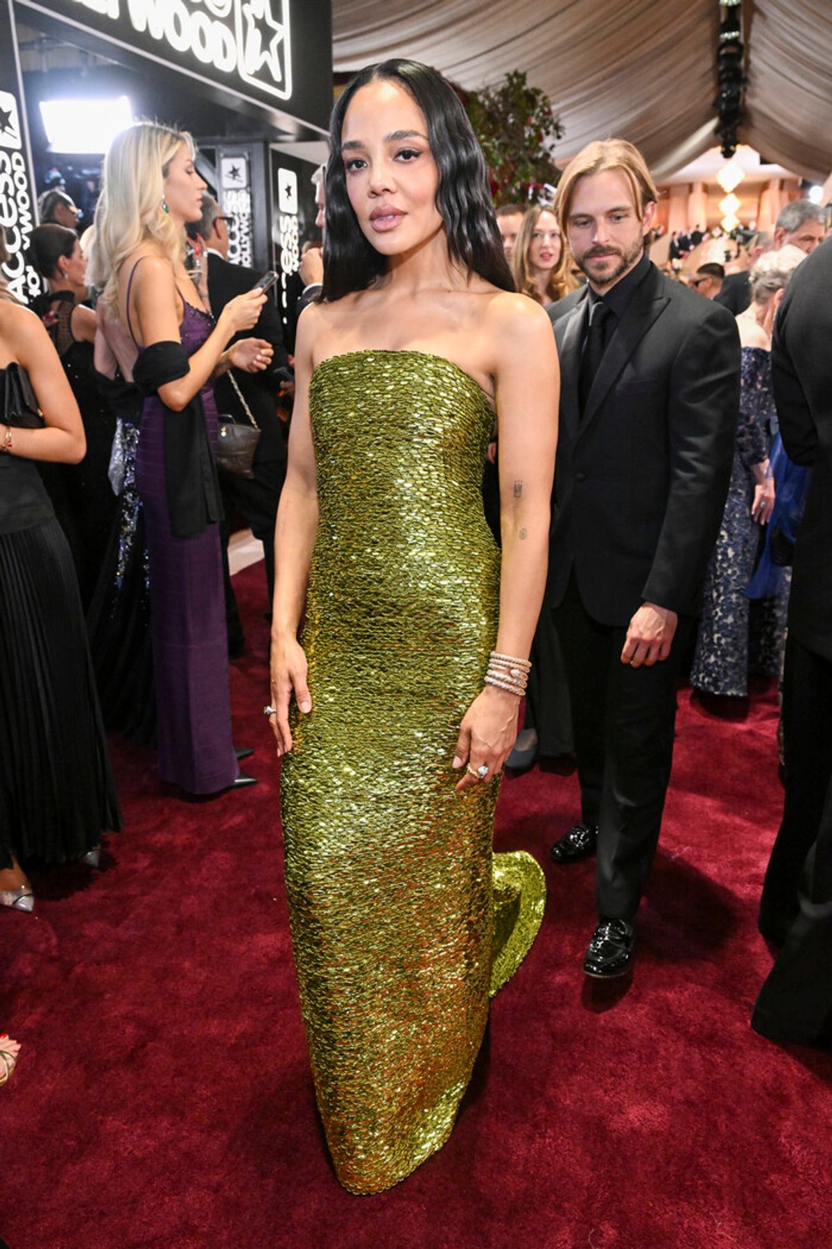 Tessa Thompson arrives at the 83RD ANNUAL GOLDEN GLOBES�®, airing live from the Beverly Hilton in Beverly Hills, California on Sunday, January 11, 2026 at 8 PM ET/5 PM PT, on CBS and streaming on Paramount+. Photo: Phil McCarten/CBS ©2026 CBS Broadcasting, Inc. All Rights Reserved. at 