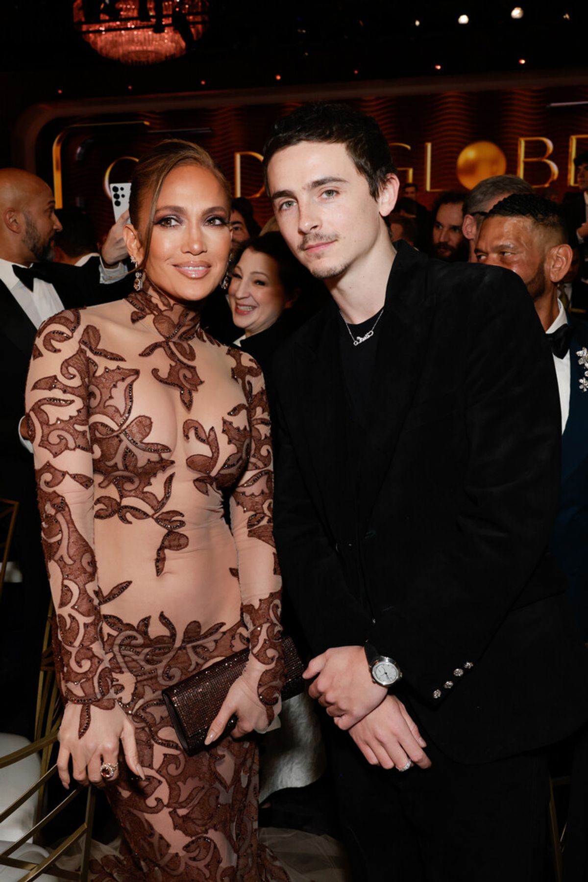 Jennifer Lopez and Timothée Chalamet at 
