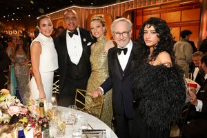 Emily Blunt, Dwayne Johnson, Lauren Hashian, Steven Spielberg and Odessa A’zion  Photo