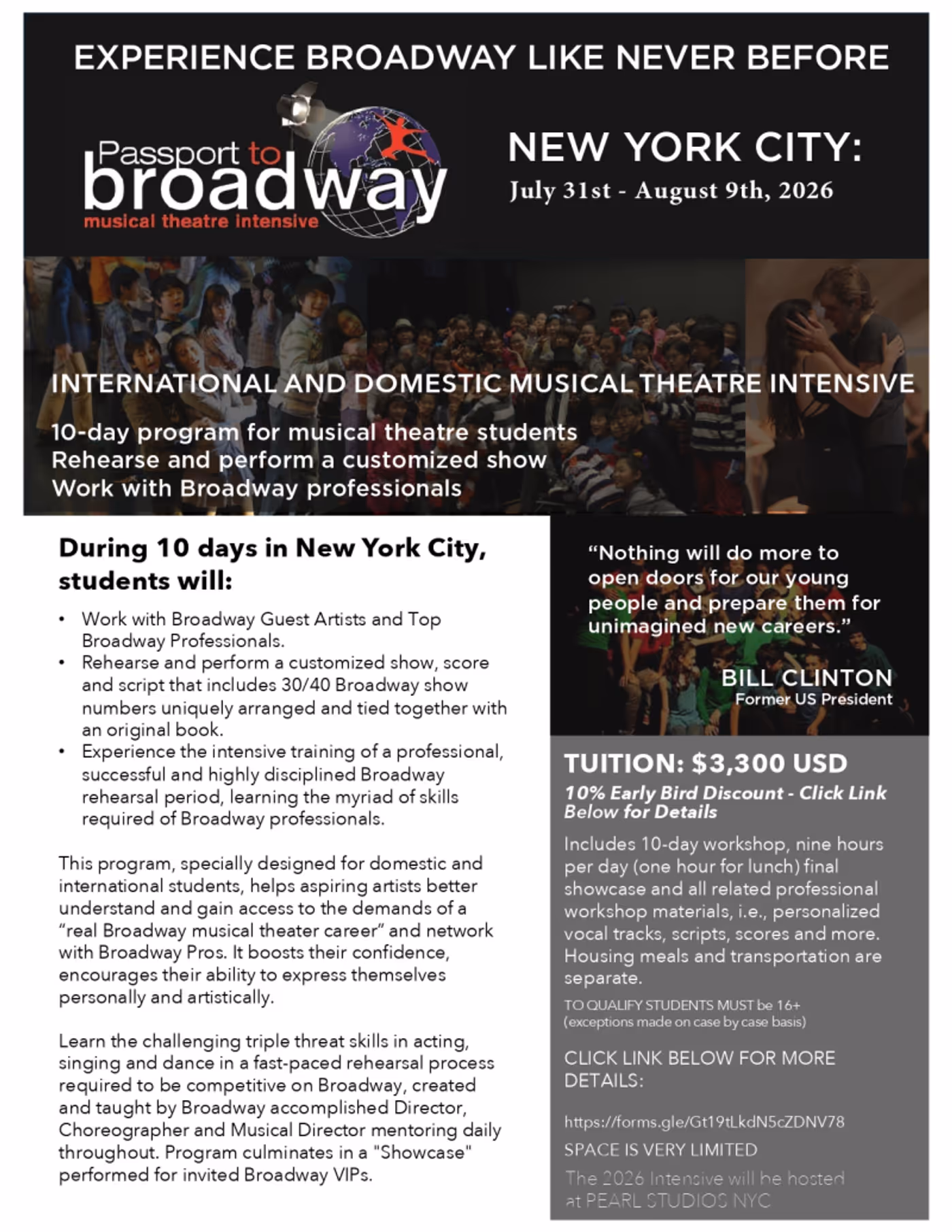 Feature: PASSPORT TO BROADWAY Opens Enrollment for Summer 2026 Course  Image