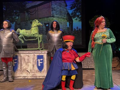 Lord Farquaad (Joey Bucheker) and Princess Fiona (Audriana Yates) Photo