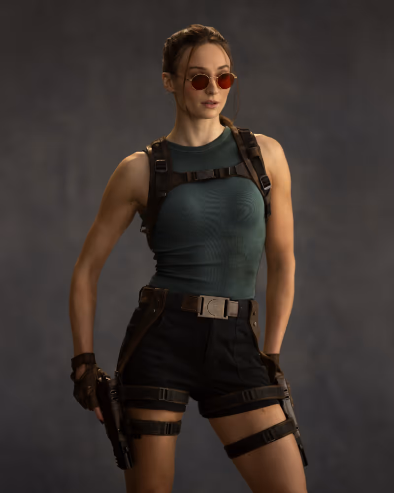 Photo: First Look at Sophie Turner as Lara Croft in TOMB RAIDER Series — photo 1 of 1