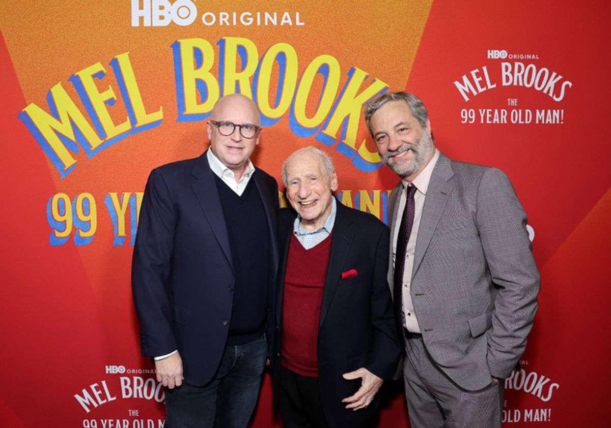 Kevin Salter, Mel Brooks and Judd Apatow at 