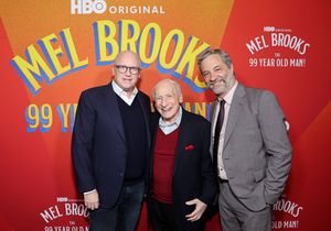 Kevin Salter, Mel Brooks and Judd Apatow Photo