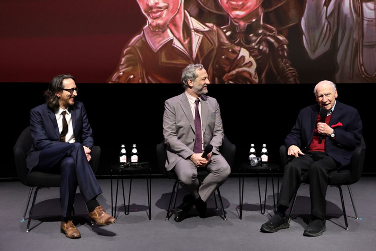 Michael Bonfiglio, Judd Apatow and Mel Brooks  at 