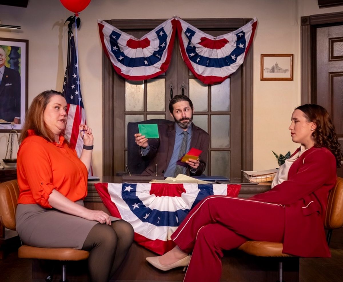 Jenna Steege, Andrew Bosworth and Melody Rowland at 