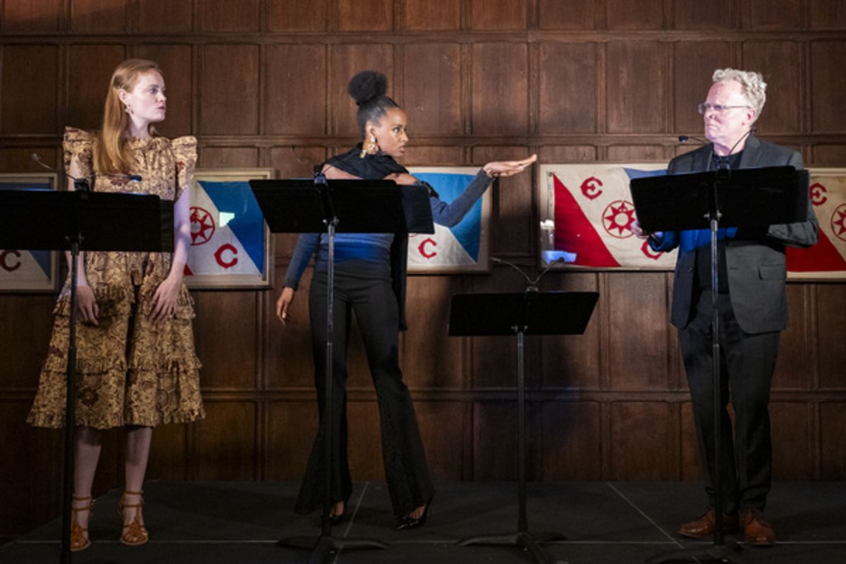 Anne-Sophie de Villeroy,  Lakisha May and Daniel Pearce  at 