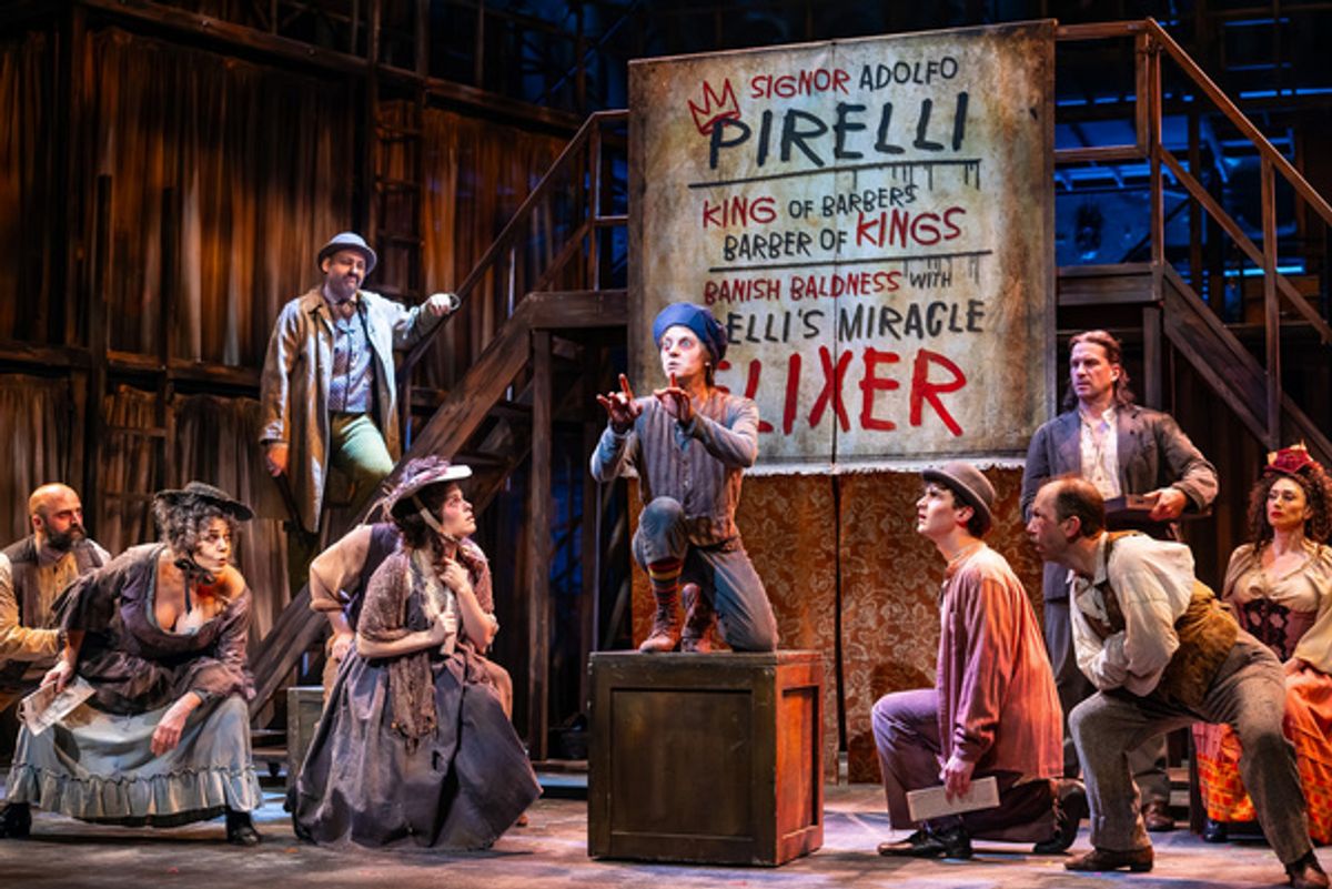 Austyn Myers and the cast of SWEENEY TODD at 