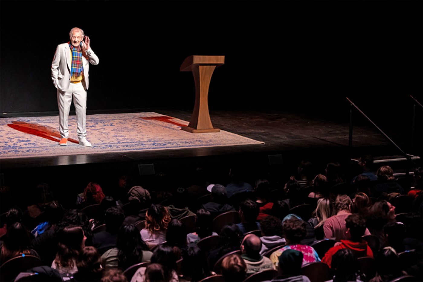 Photos: Sir Ian McKellen Gives Free Performance for 600 Students At Chicago Shakespeare Theater Photos: Sir Ian McKellen Gives Free Performance for 600 Students At Chicago Shakespeare Theater Image