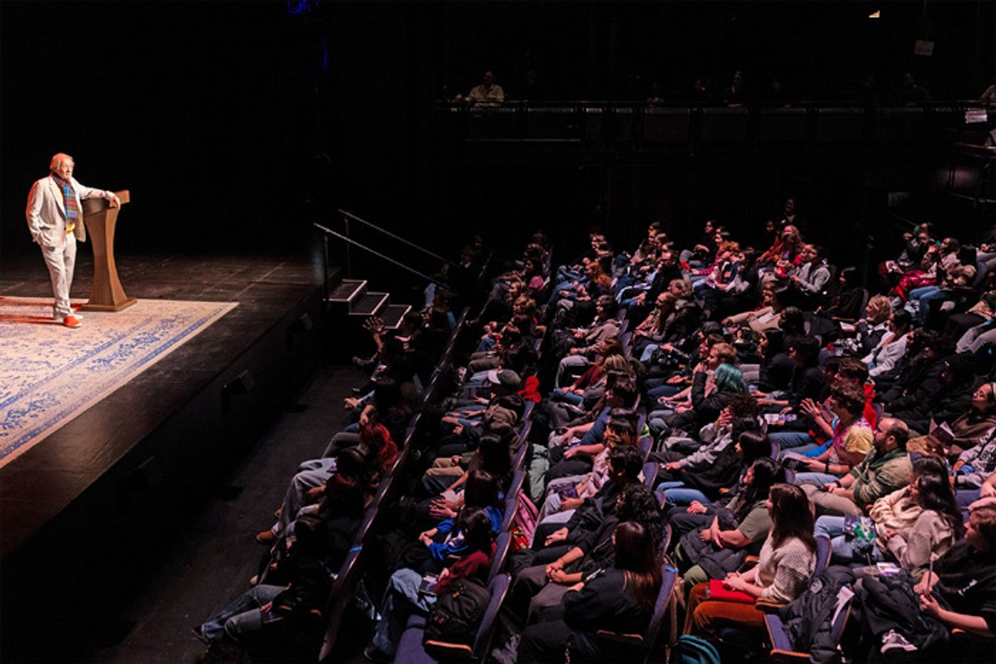 Photos: Sir Ian McKellen Gives Free Performance for 600 Students At Chicago Shakespeare Theater Photos: Sir Ian McKellen Gives Free Performance for 600 Students At Chicago Shakespeare Theater Image