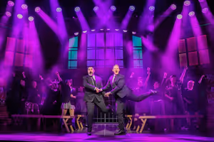 Adam Bashian, Jimmy Ray Bennett and the cast  Photo