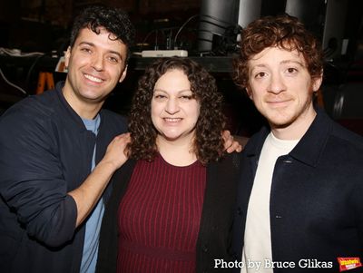 Marshall Pailet, CSC Producing Artistic Director Jill Rafson and Ethan Slater  Photo