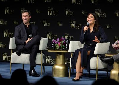 Andrew Rannells and Casey Wilson Photo