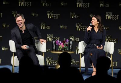 Andrew Rannells and Casey Wilson Photo