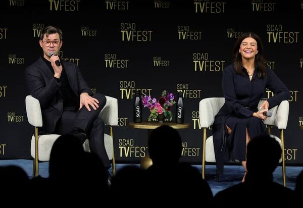 Andrew Rannells and Casey Wilson Photo