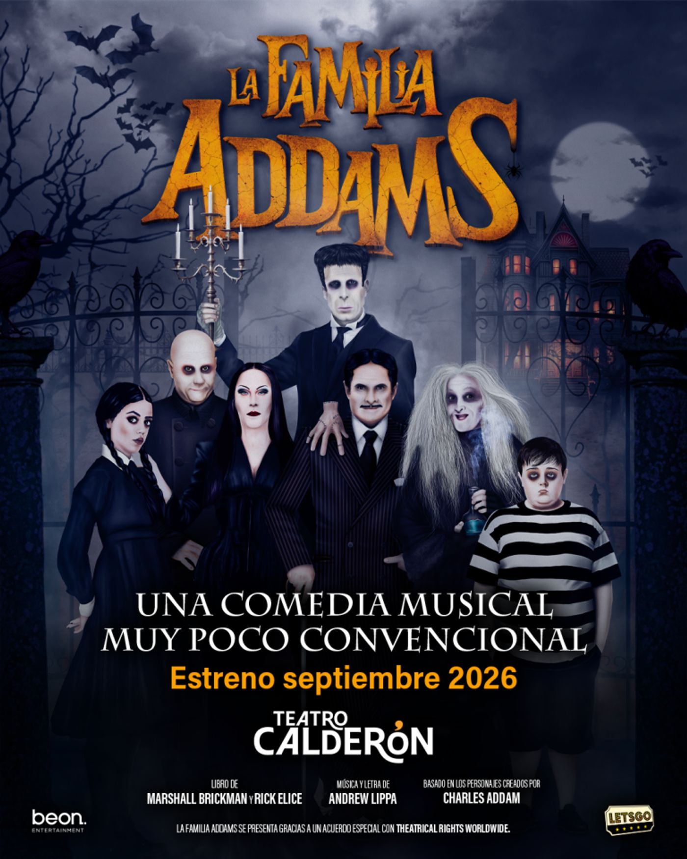 BREAKING: LETSGO y beon. Entertainment anuncian una nueva producción musical de LA FAMILIA ADDAMS  Image
