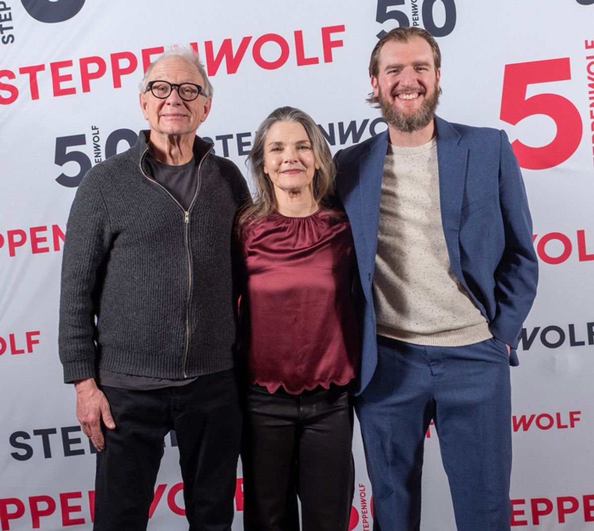 Cast/ensemble members Jeff Perry, Kathryn Erbe and Cliff Chamberlain at 