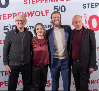 Cast/ensemble members Jeff Perry, Kathryn Erbe, Cliff Chamberlain with Director/ensem Photo