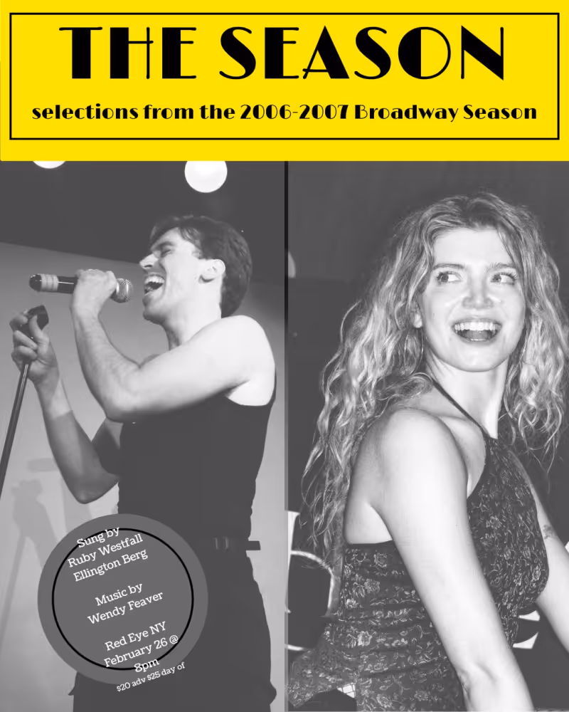 Ruby Westfall and Ellington Berg Will Play THE SEASON at Red Eye NY on February 26th Image