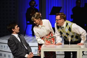 Will Riddle, Erika Schindele, Michael Deni Background: Joe Buzzelli (violin) and Daniel Gary Busby (piano) Photo by Jordan Gohara @ BroadwayWorld Will Riddle, Erika Schindele, Michael Deni Background: Joe Buzzelli (violin) and Dan Photo