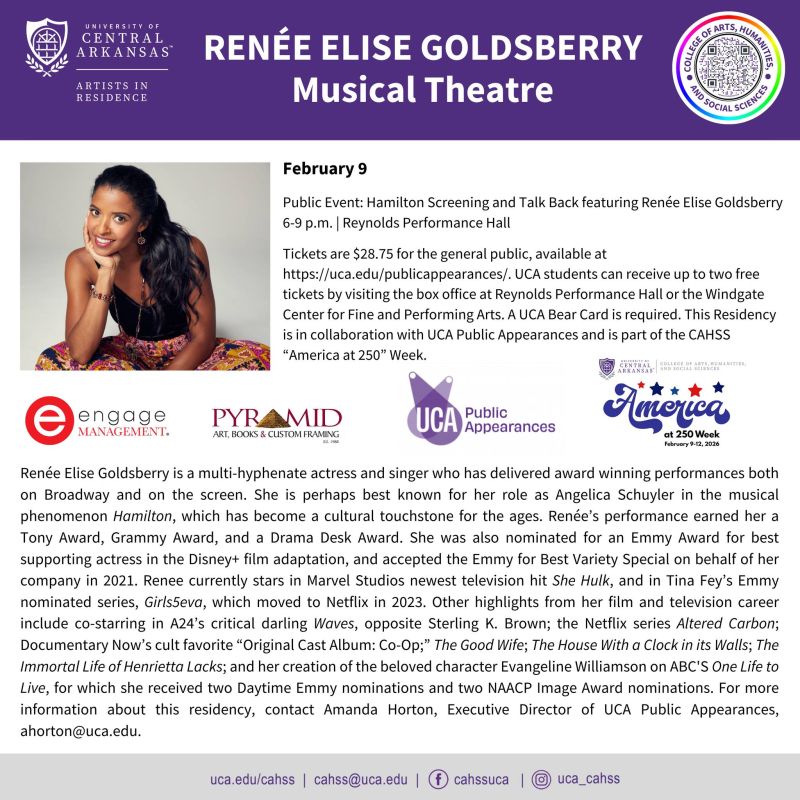 Review: RENÉE ELISE GOLDSBERRY TALK WITH STUDENTS AFTER A VIEWING OF HAMILTON at Reynolds Performance Hall Review: RENÉE ELISE GOLDSBERRY TALK WITH STUDENTS AFTER A VIEWING OF HAMILTON at Reynolds Performance Hall Image