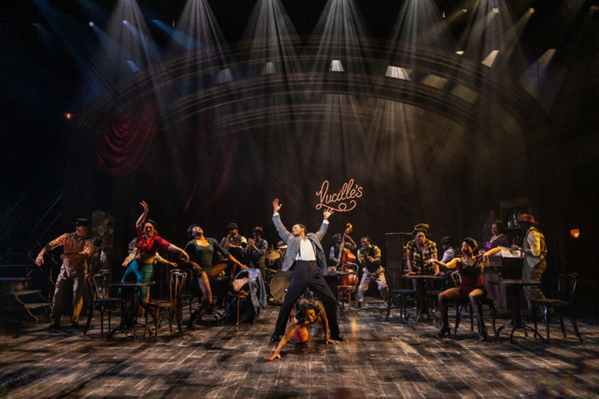 Myles Frost and the company of Chez Joey at Arena Stage at 