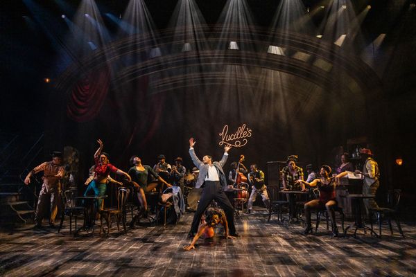 Myles Frost and the company of Chez Joey at Arena Stage Photo