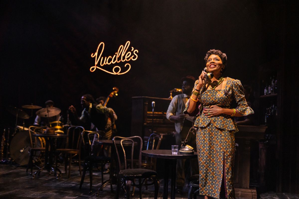 Angela Hall and the company of Chez Joey at Arena Stage at 