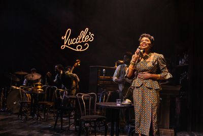 Angela Hall and the company of Chez Joey at Arena Stage Photo