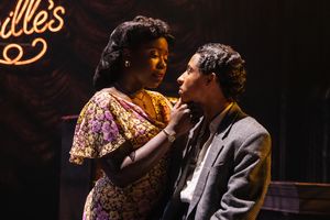 Awa Sal Secka and Myles Frost in Chez Joey at Arena Stage Photo