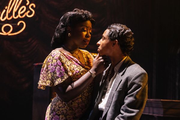 Awa Sal Secka and Myles Frost in Chez Joey at Arena Stage Photo