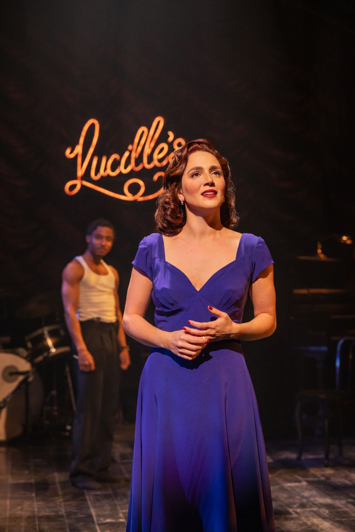 Myles Frost and Samantha Massell in Chez Joey at Arena Stage at 