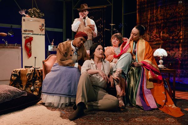 Myah Bridgewater, Brenna DiStasio, Tamsen Glaser and Emily Marso with (back) Peter Fe Photo