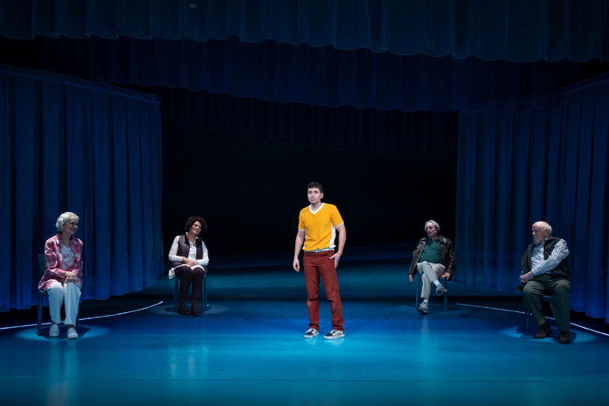 Mary Beth Peil, Caroline Aaron, Noah Galvin, Chip Zien, and Peter Maloney at 