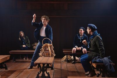 Maddie Corman, Ethan Slater, Max Gordon Moore, and Alex Wyse Photo