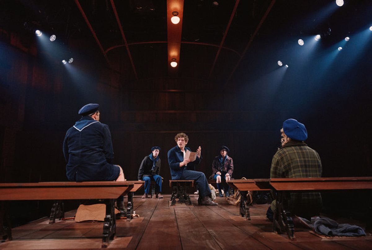 Max Gordon Moore, Alex Wyse, Ethan Slater, Tedra Millan, and Maddie Corman at 