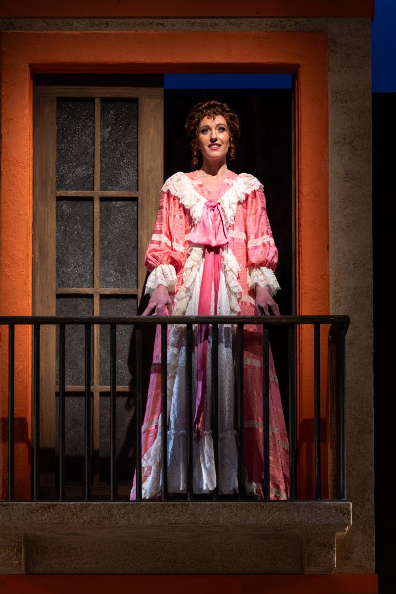 Mezzo Stephanie Dochee on Balcony in Long Pretty Dress