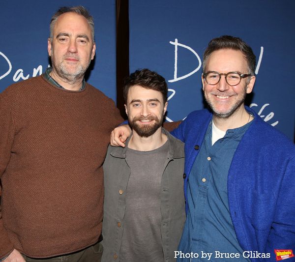 Co-Director Jeremy Herrin, Daniel Radcliffe and Co-Director/Co-Playwright Duncan Macm Photo