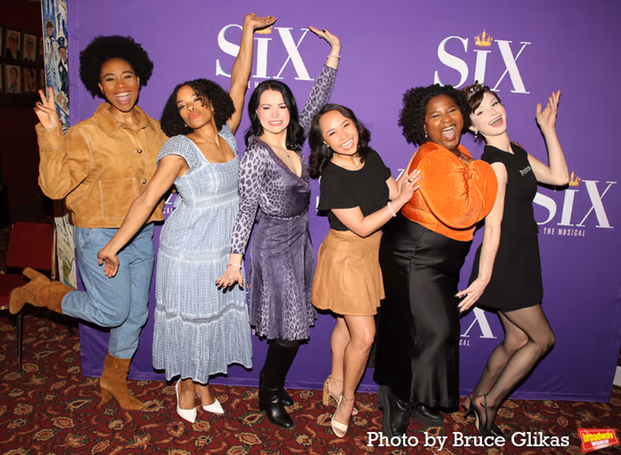 Photos: The New Cast of SIX on Broadway Meets the Press Image