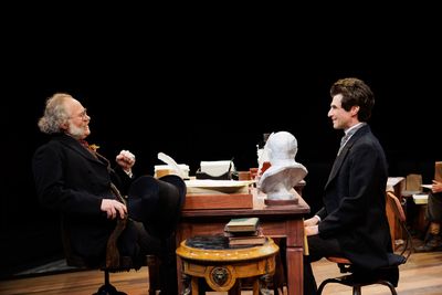 Andy Grotelueschen as The Lawyer and Michael Crane as Bartleby in Fiasco Theater’s  Photo