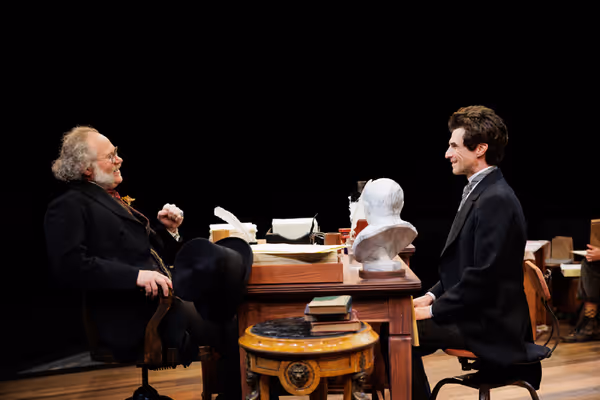 Andy Grotelueschen as The Lawyer and Michael Crane as Bartleby in Fiasco Theater’s  Photo
