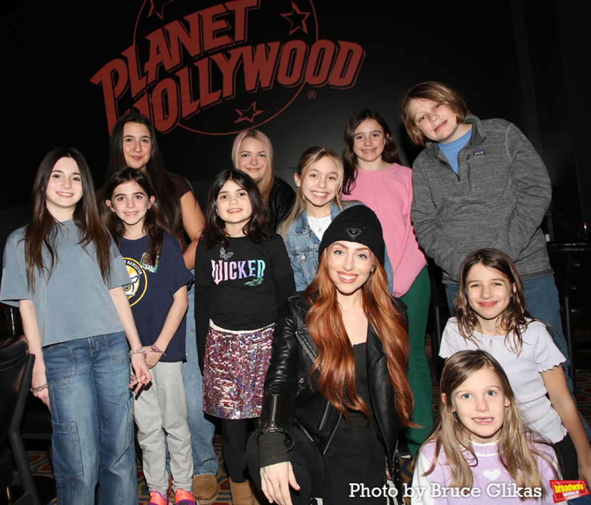 Kelsie Watts with Kid's Night on Broadway guests at 