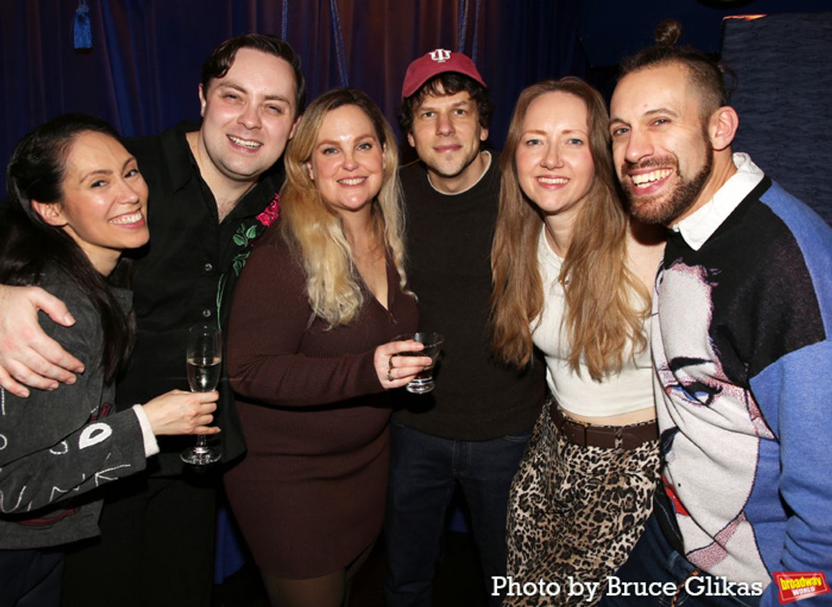 Claire-Marie Hall, Jak Malone, Zoë Roberts, Jesse Eisenberg, , Natasha Hodgson and David Cumming  at 