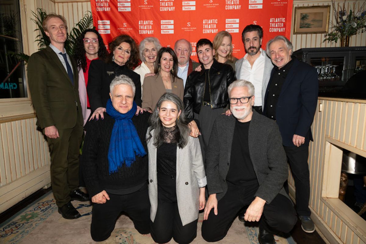 The company of The Reservoir with Atlantic Theater Company, Ensemble Studio Theatre,
and the Alfred P. Sloan Foundation representatives. at 