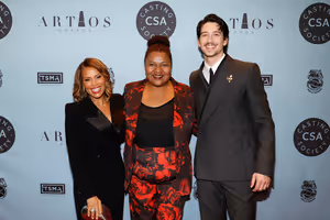 Ayo Davis, Milo Manheim and CSA President and Destiny Lilly @ BroadwayWorld Ayo Davis, Milo Manheim and CSA President and Destiny Lilly Photo