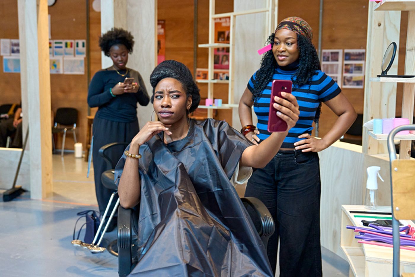 Photos: JAJA'S AFRICAN HAIR BRAIDING in Rehearsal at Lyric Hammersmith Theatre  Image