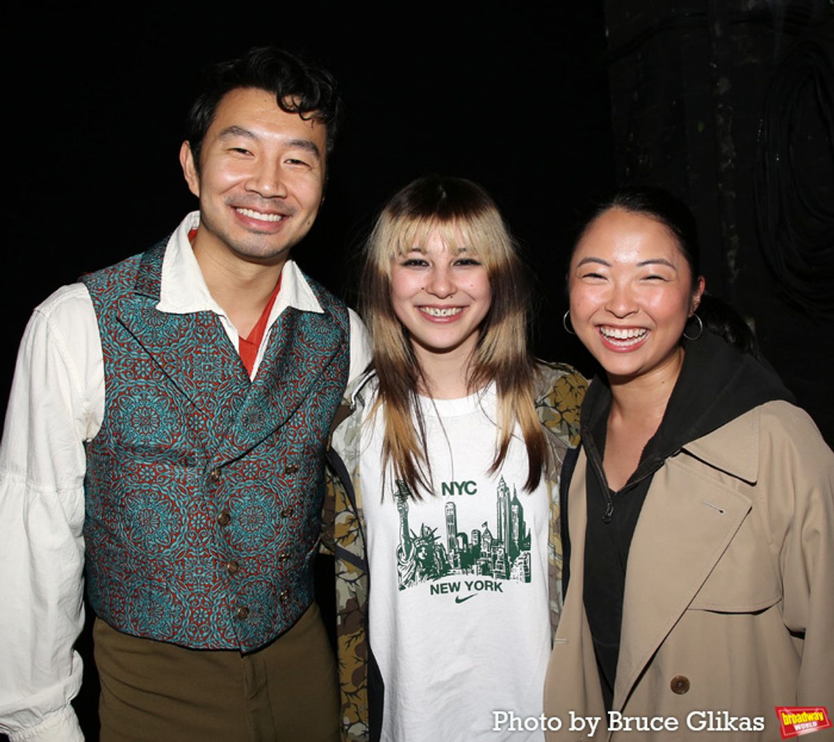 Simu Liu, Alysa Liu and Allison Hsu at 