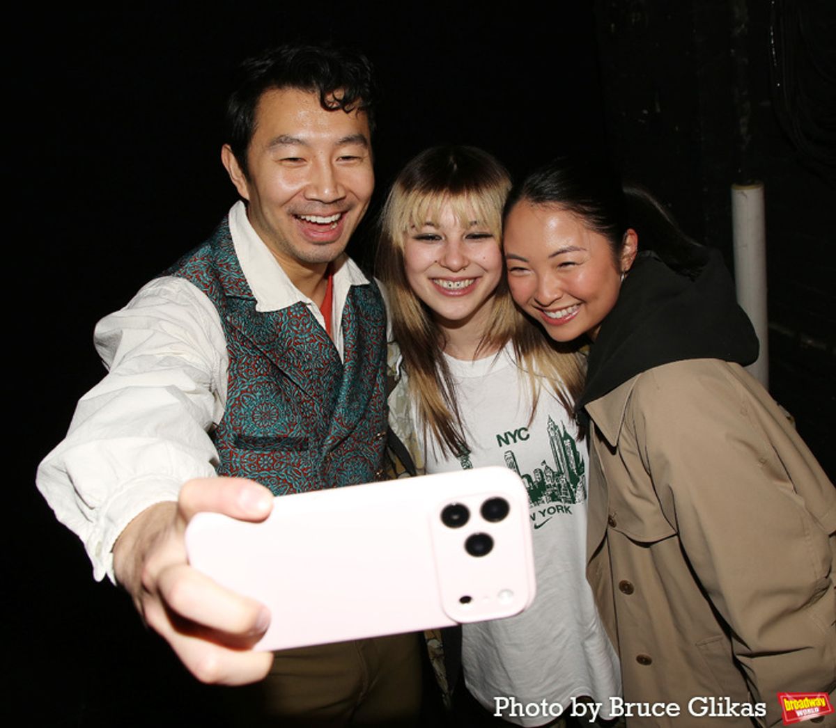 Simu Liu, Alysa Liu and Allison Hsu at 