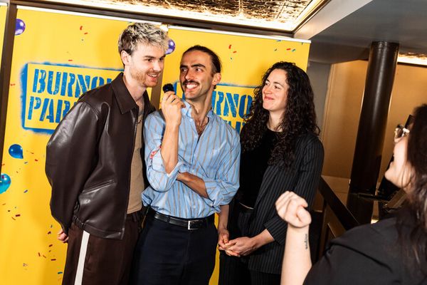 Hugo Williams, Dominic Weintraub and Ava Campbell Photo